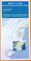 Brochure Brazil Edital 2005 16 São Francisco River Map Without Stamp - Cartas & Documentos