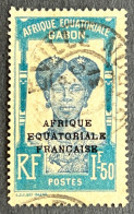 FRAGA0119U - Bantu Woman Overprinted AEF - 1.50 F Used Stamp - Afrique Equatoriale - Gabon - 1930 - Gebraucht