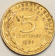 France - 5 Centimes 1981, KM# 933 (#4198) - 5 Centimes