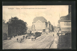 AK Solingen, Kaiser- Und Cronenbergerstrasse Mit Kriegerdenkmal  - Solingen