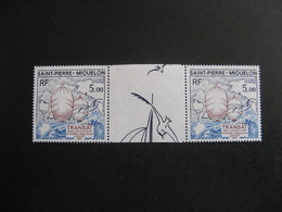 Saint Pierre Et Miquelon: TB Paire Avec Intervalle N° 477A, Neuve XX. - Unused Stamps