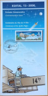 Brochure Brazil Edital 2006 13 14 Bis Airplane Santos Dumont Without Stamp - Brieven En Documenten