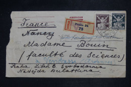 TCHECOSLOVAQUIE - Lettre Recommandée Pour La France - 1922 - A 2807 - Covers & Documents