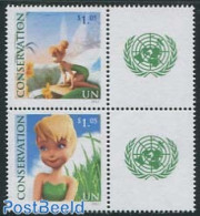 United Nations, New York 2012 Conservation, Tinker Bell 2v [:] Tabs May Vary, Mint NH, Nature - Environment - Environment & Climate Protection