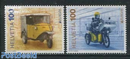 Switzerland 2013 Europa, Postal Transport 2v, Mint NH, History - Transport - Europa (cept) - Post - Automobiles - Moto.. - Ongebruikt