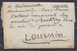 L. Datée 26 Avril 1787 De GAND Pour LOUVAIN - Griffe "LOUVAIN" Apposée à L'arrivée - Pas De Marque De Port - 1714-1794 (Oostenrijkse Nederlanden)