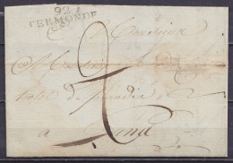 L. Datée 29 Juin 1813 De TERMONDE Pour GAND - Griffe "92/ TERMONDE" - Port "2" - 1794-1814 (French Period)