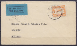 Afrique Du Sud - L. Par Avion Affr. 1'- Càd JOHANNESBURG /-1 JUN 1932 Pour ZAANDAM Hollande (au Dos: Càd Transit BERLIN  - Covers & Documents