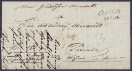 L. Datée 28 Mars 1849 De Čáslav (Bohême) - Cachet Date "CZASLAU /30 März" Pour PIRNITZ (Brtnice) - Port "3" (au Dos: Cac - Storia Postale