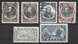 GREECE Centenary Of Navarino Naval Battle With Admirals Used Set Vl. 438 / 443 - Usati