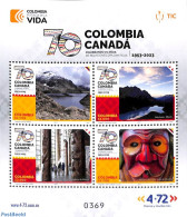 Colombia 2023 Diplomatic Relations With Canada 4v M/s, Mint NH - Colombie