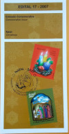 Brochure Brazil Edital 2007 17 Christmas Religion Without Stamp - Cartas & Documentos