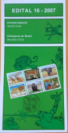 Brochure Brazil Edital 2007 16 Zoos Of Brazil Lion Macacao Elefante Tiger Without Stamp - Brieven En Documenten