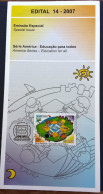 Brochure Brazil Edital 2007 14 Education For All Without Stamp - Covers & Documents