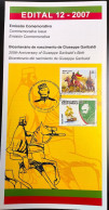 Brochure Brazil Edital 2007 12 Giuseppe Garibaldi Italia Horse Military Ship Without Stamp - Lettres & Documents