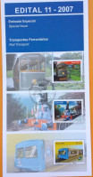 Brochure Brazil Edital 2007 11 Railway Transport Train Without Stamp - Storia Postale