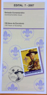 Brochure Brazil Edital 2007 07 Scouting Baden Powell Without Stamp - Lettres & Documents
