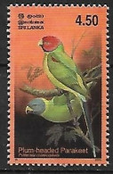 Sri Lanka - MNH ** 2003 :  Plum-headed Parakeet  -  Psittacula Cyanocephala - Parrots