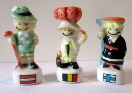 Fèves Brillantes - La Famille Perlinpainpain, Visite En Europe X 3 - - Countries