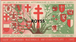 Francobolli Stamps Francobollo Stamp XXIV Campagna Nazionale Antitubercolare 1961 Foglietto Da 10 Esemplari (scansioni) - Non Classés