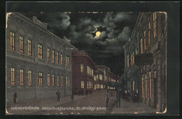 Mondschein-AK Szekesfehervar, Kossuth Lajos-ucta  - Hungary