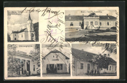 AK Szabas, Katholische Kirche, Geschäft Und Gebäude Im Ort  - Hungary