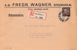 Schweden: 1932: Einschreiben Von Stockholm Nach Dresden - Sonstige & Ohne Zuordnung