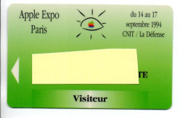 Carte Salon Badge  APPLE EXPO 1994   Card FRANCE Karte (F 646) - Beurskaarten