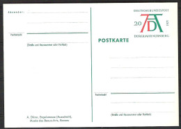 GERMANY 5 Different Postal Stationery  Albrecht DÜRER (Mi) P So 3  /01 Till /05 (war P 100   01/05 *) - Illustrated Postcards - Mint