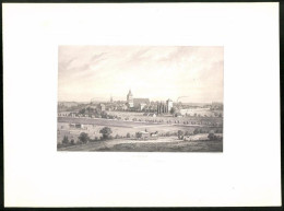 Stahlstich Wittstock, Panorama Mit Kirche, Aus Brandenburgisches Album Von B. S. Berendsohn, 1860, 26 X 35cm  - Prints & Engravings