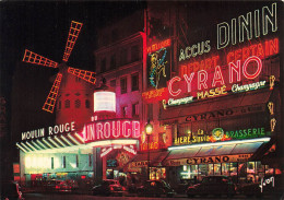FRANCE - Paris - Le Moulin Rouge - La Nuit éclairée - Carte Postale - Eiffeltoren