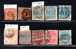 Dänemark, Bis Ca.1900, 10 Briefmarken, Gestempelt, Erhaltung Siehe Scan (20230E) - Collections