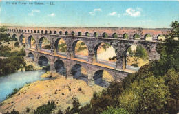 FRANCE - Le Pont Du Gard - L L - Vue Générale - Colorisé - Carte Postale Ancienne - Autres & Non Classés