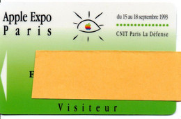 Apple Expo  -1993  Informatique Carte Salon  Magnétique  Card Karte TBE (salon 23) - Ausstellungskarten