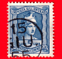 ITALIA - Usato - Fiscale - Imposta Sull'Entrata - Industria E Commercio - Minerva - 5 L. - Revenue Stamps