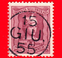 ITALIA - Usato - Fiscale - Imposta Sull'Entrata - Industria E Commercio - Minerva - 20 L. - Revenue Stamps