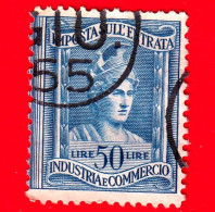 ITALIA - Usato - Fiscale - Imposta Sull'Entrata - Industria E Commercio - Minerva - 50 L. - Revenue Stamps