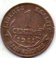 1 Centime 1911 - 10 Centimes
