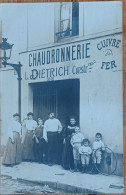 DIETRICH CHAUDRONNERIE CARTE PHOTO MAGASIN DEVANTURE - Fotos