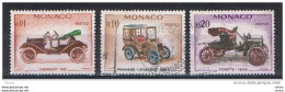 MONACO:  1961  STORIA  DELL'  AUTO  -  3  VAL. US. -  YV/TELL. 557//64 - Gebraucht