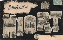 FRANCE - Niort - Souvenir - Châteaux - églises - Folklore - Statue - Monuments - Multi-vues - Carte Postale - Niort