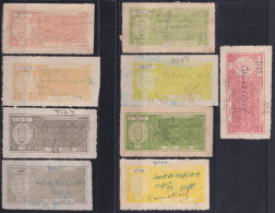 F-EX49352 INDIA LOCAL FEUDATARY RAJ REVENUE TAX. MANGROL COURT FEE 9 DIFF.  - Official Stamps