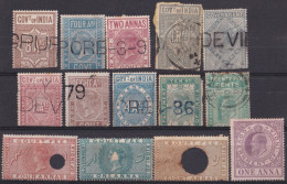 F-EX49719 INDIA REVENUE TELEGRAPH STAMPS LOT. - Dienstzegels