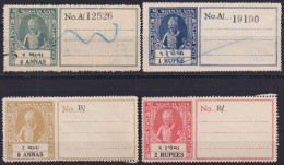 F-EX49733 INDIA REVENUE FEUDATARY STATE COURT FEE PALANPUR ALL DIFERENT. - Official Stamps