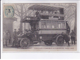 PARIS: Voiture Peugeot, Concours D'omnibus Automobiles, 1905 - Très Bon état - Autres Monuments, édifices