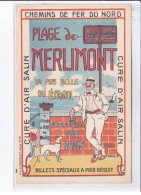 PUBLICITE: Plage De Merlimont, Chemin De Fer Du Nord, La Plus Belle Du Litoral - Très Bon état - Publicité