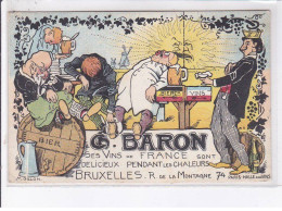 PUBLICITE: G. Baron, Ses Vins De France Sont Délicieux Pendant Les Chaleurs - Très Bon état - Publicité