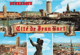 FRANCE - Dunkerque - Cité De Jean Bart - Port - La Tour De Leughenaer - Tour Du Reuze Et Le Beffroi - Carte Postale - Dunkerque