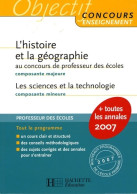 L'histoire Géographie Composante Majeure Au Concours De Professeur Des écoles : Les Sciences Et La Tec - 18 Años Y Más