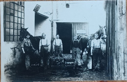 SELLERIE MARÉCHAL FERRAND  BOURRELIER  MILITAIRES CARTE PHOTO MAGASIN DEVANTURE - Foto